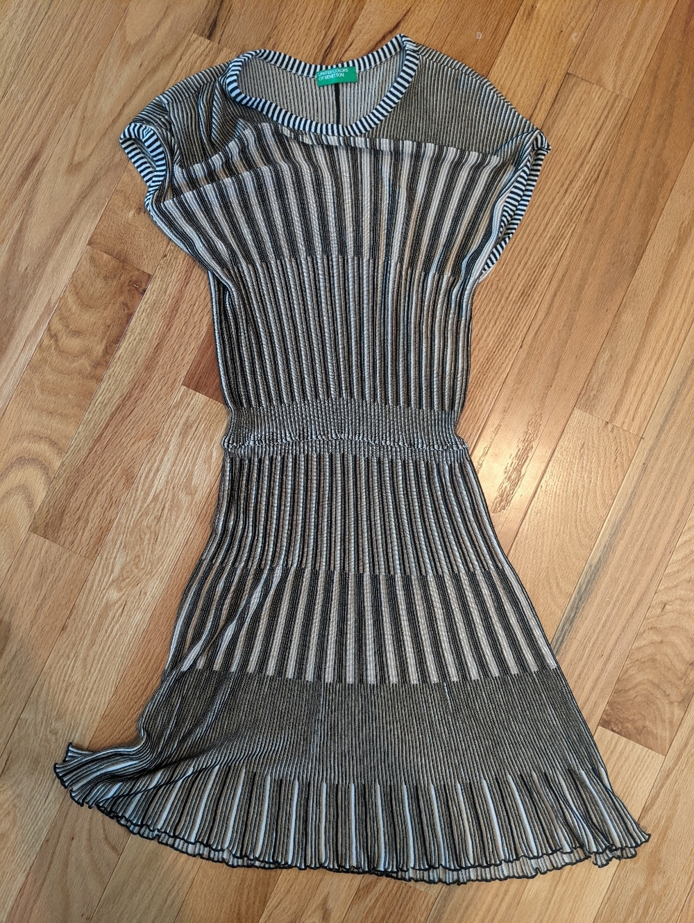 United Colors of Benetton multi-color ribbed dress, size XS